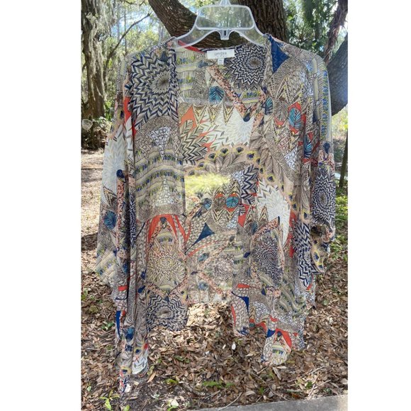 Umgee open semi-sheer cardigan kimono M/L - Picture 2 of 6